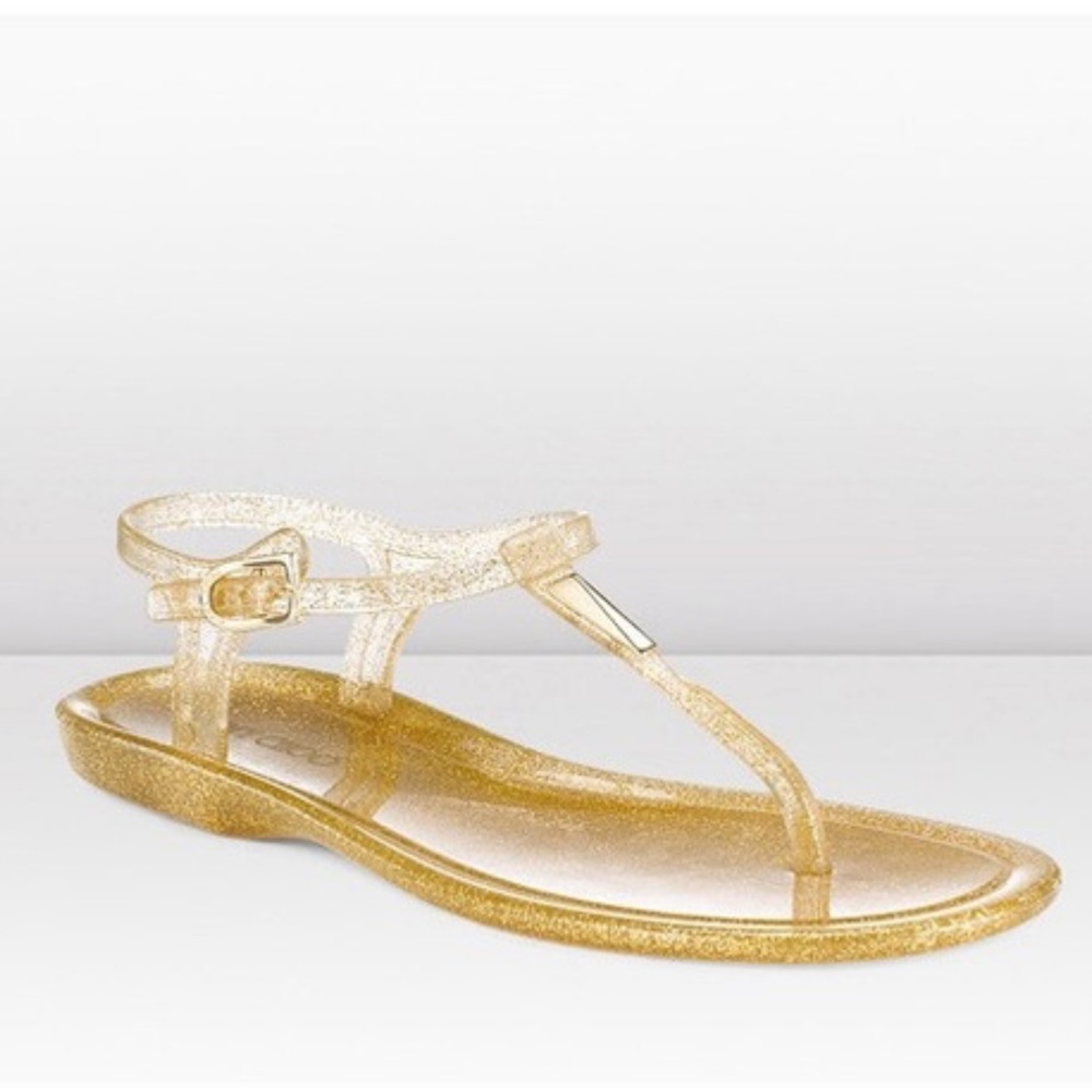 Authentic Jimmy Choo Maui glitter sandals sz 39